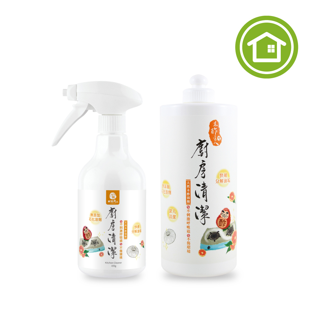 廚房清潔噴霧450g+1000g補充瓶