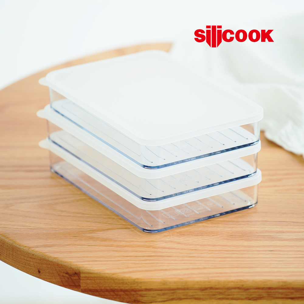【silicook】冰箱收納盒 600ml (3入)