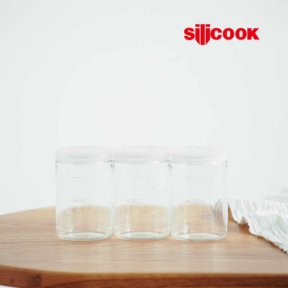 【silicook】圓型直筒收納盒 500ml (3入)(此商品可搭配義大利麵蓋/水瓶蓋)