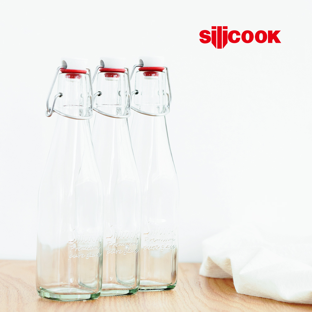 【silicook】玻璃油瓶 250ml (3入)
