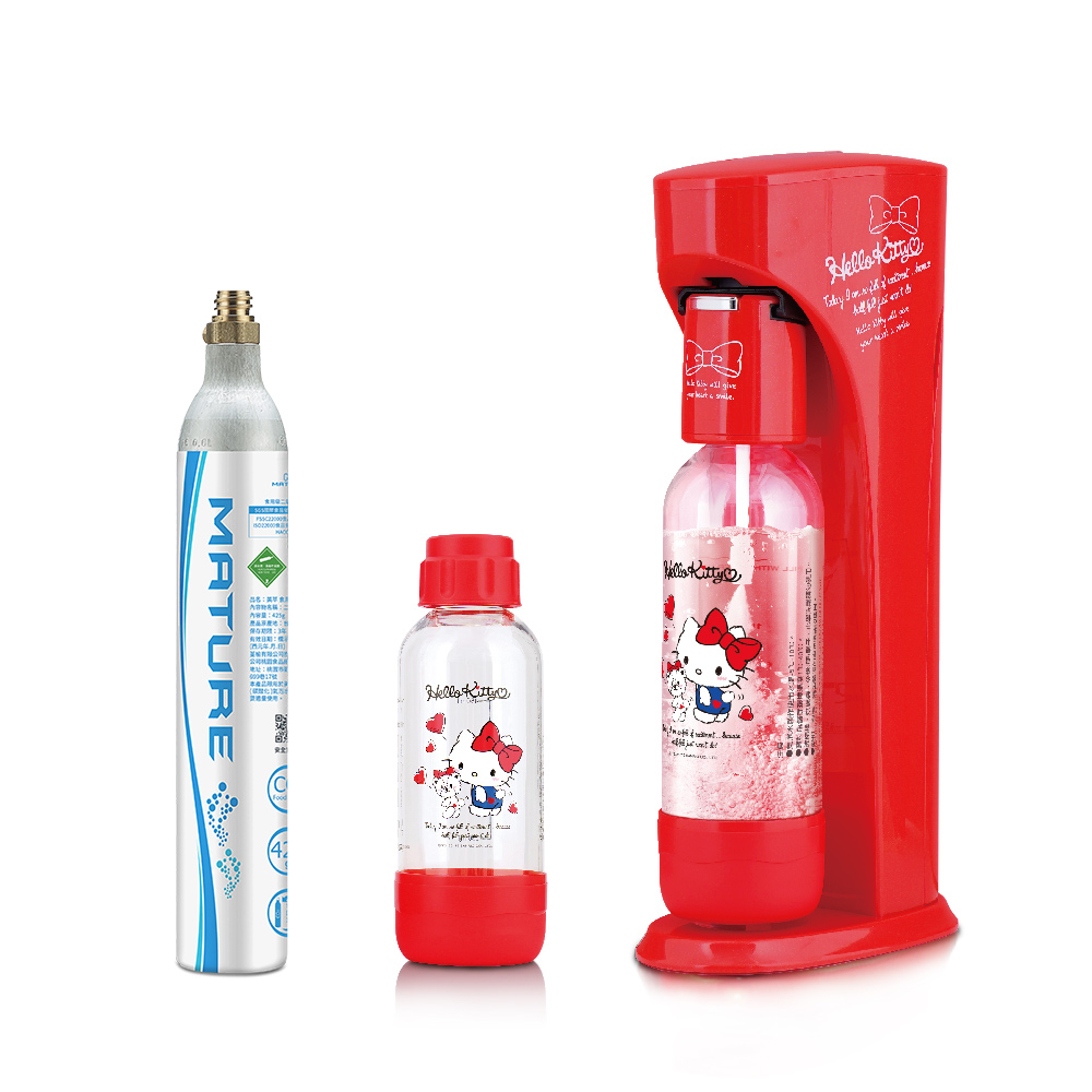 Hello Kitty Classic 410系列氣泡水機(內含425氣瓶一支和500ml、1L寶特瓶)