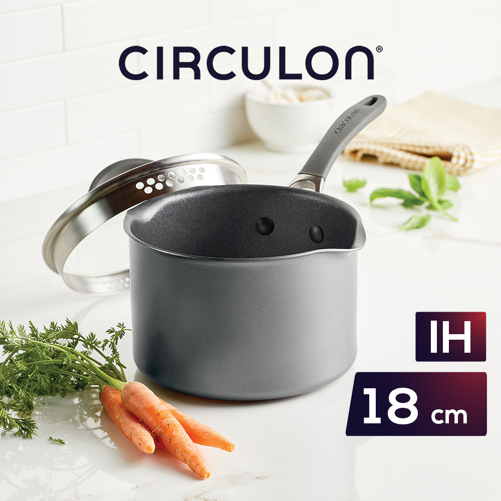 【CIRCULON 】A1 極致抗刮不沾單柄湯鍋18CM(含蓋)(彩盒裝)