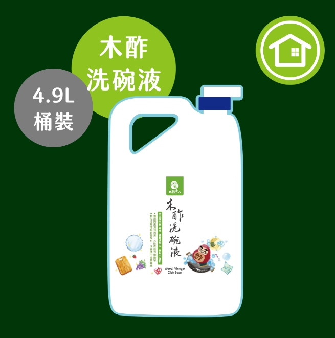 【木酢達人】木酢洗碗液4900g補充桶